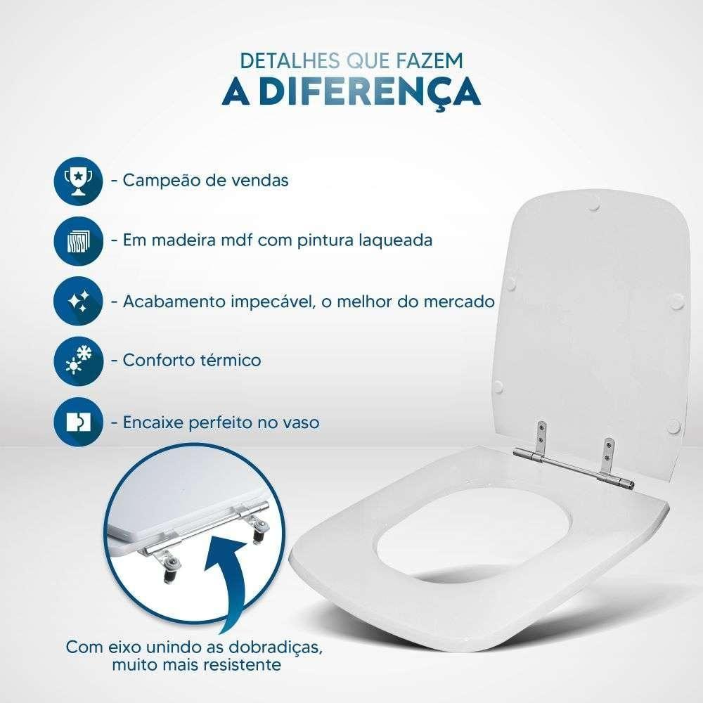 Assento Sanitário Imperium Marrom Degrade Para Louça Celite - 4