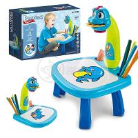 Projetor Para Desenho Infantil Mesa Pintura De Projeção Magica Brinquedos Aprendizagem Galinha Azul