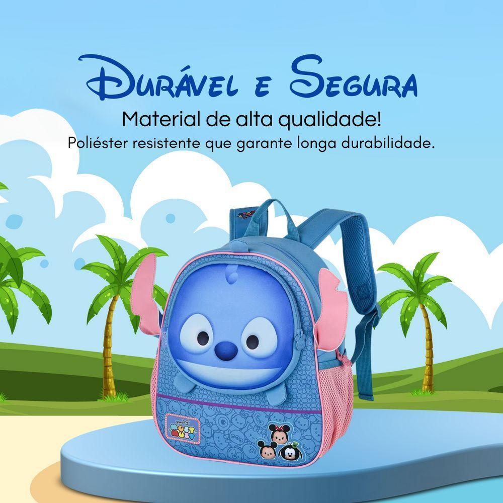 Mochila Infantil Com Rodinhas Stitch Tsum Escolar Volta As Aulas - 2