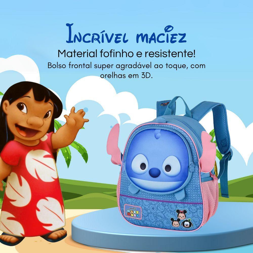 Mochila Infantil Com Rodinhas Stitch Tsum Escolar Volta As Aulas - 4