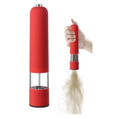 Moedor Eletrico De Sal Grosso Pimenta Temperos Com Iluminacao Vermelho Gourmet Master Luxo Chef Vintage Profissional