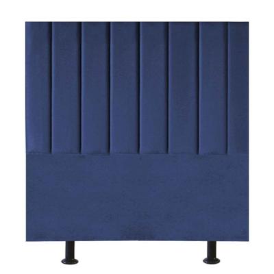 Cabeceira Estofada Cama Solteiro 90 Cm Sophia Carla Suede Azul Marinho