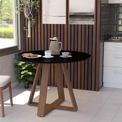 Mesa Jantar Redonda Lívia 110cm - Preta