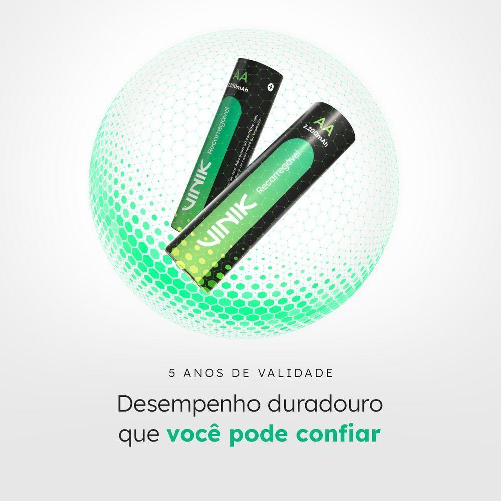 Pilha Recarregável Aa C-2 - 2200mah 1.2v - Vp2ab2r - 5