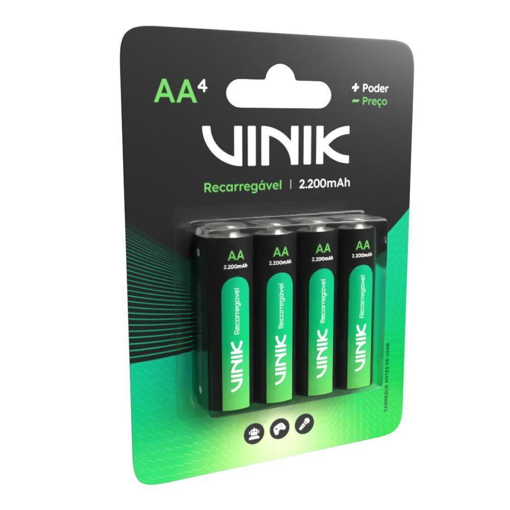 Pilha Recarregável Aa C-4 - 2200mah 1.2v - Vp2ab4r - 1