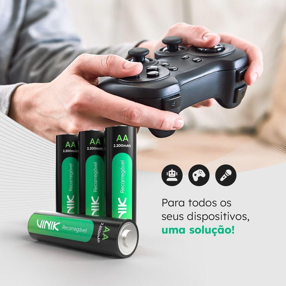 Pilha Recarregável Aa C-4 - 2200mah 1.2v - Vp2ab4r - 6