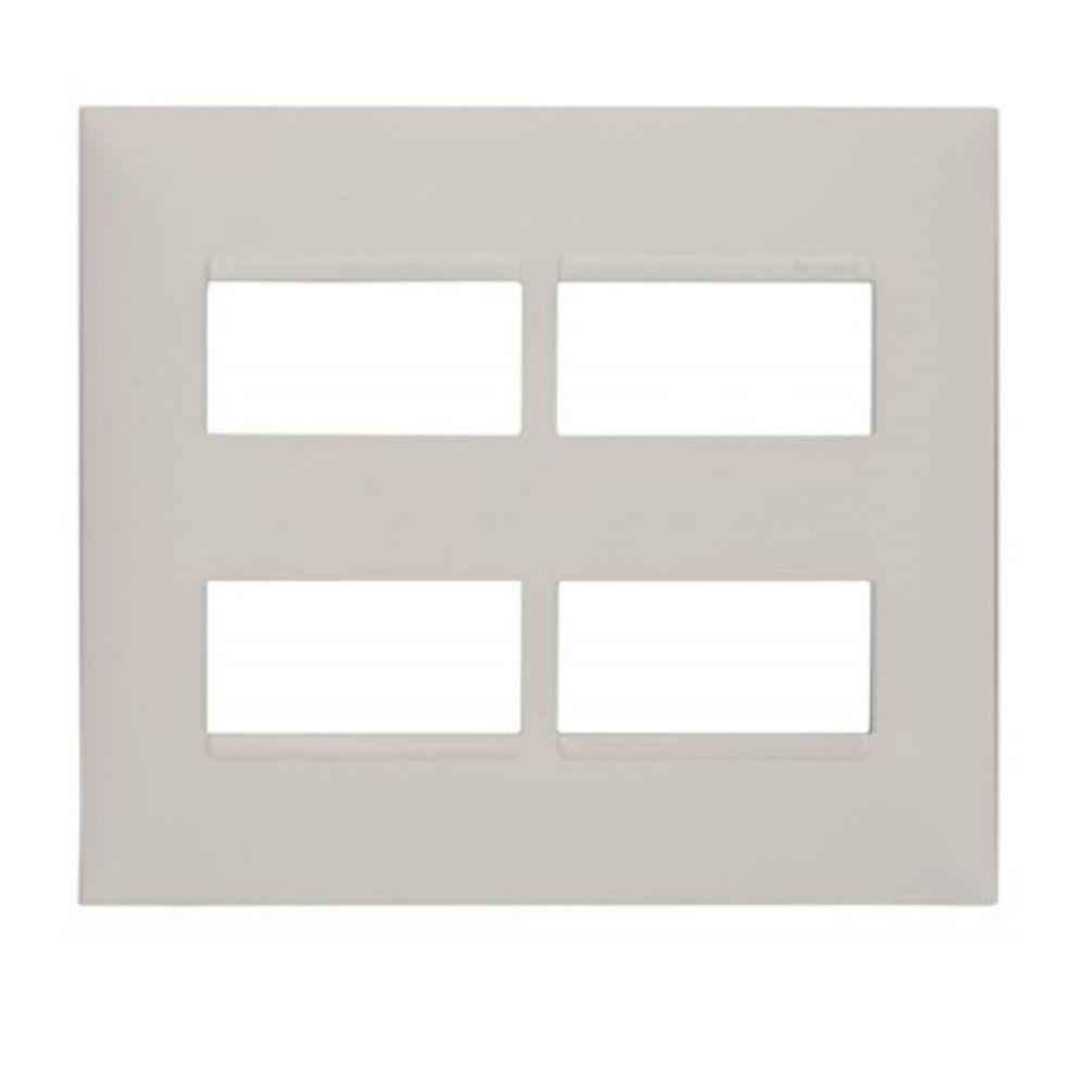 Placa 2+2 Postos Separados 4x4 Branca 618514bc - 1