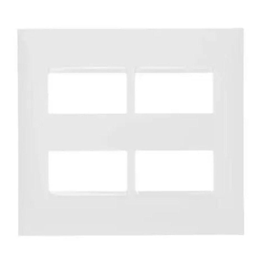 Placa 2+2 Postos Separados 4x4 Branca 618514bc - 2
