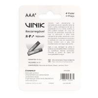 Pilha Recarregável Aaa C-4 - 900mah 1.2v - Vp3ab4r - 3