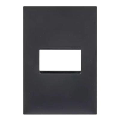 Placa 1 Posto 4x2 Preta 618501pt