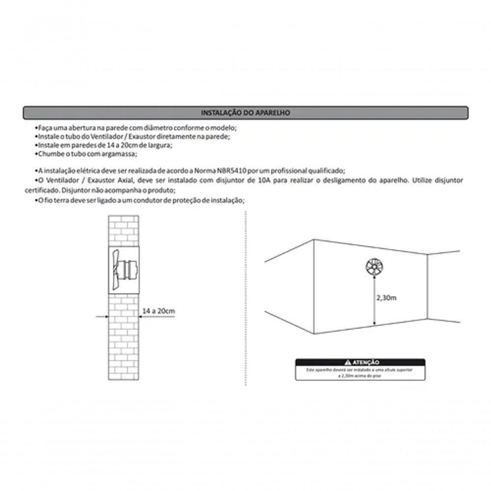 Exaustor Axial Industrial Tron 200mm 130w Bivolt Para Cozinha E Ambientes Fechados - 4