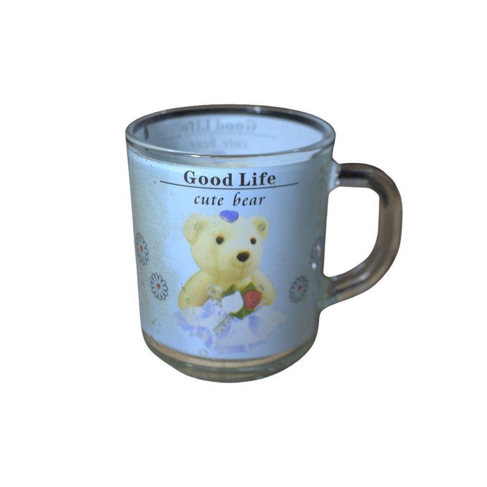 Kit Caneca Presente Ursinho E Colher + Urso De Pelucia Azul - 1