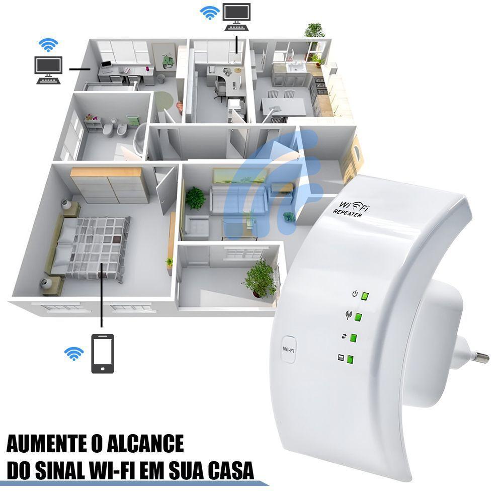 Ampliador De Rede Wi-fi 300mbps Repetidor De Sinal Bivolt - 5