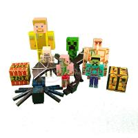 Kit Minecraft Dragão 3 Bonecos 1 Creeper 1 Aranha Azul - 1