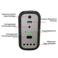 Kit Lanterna Placa Solar Carregador Portatil Energia Emergência Painel Lampadas Acampamento Camping - 2
