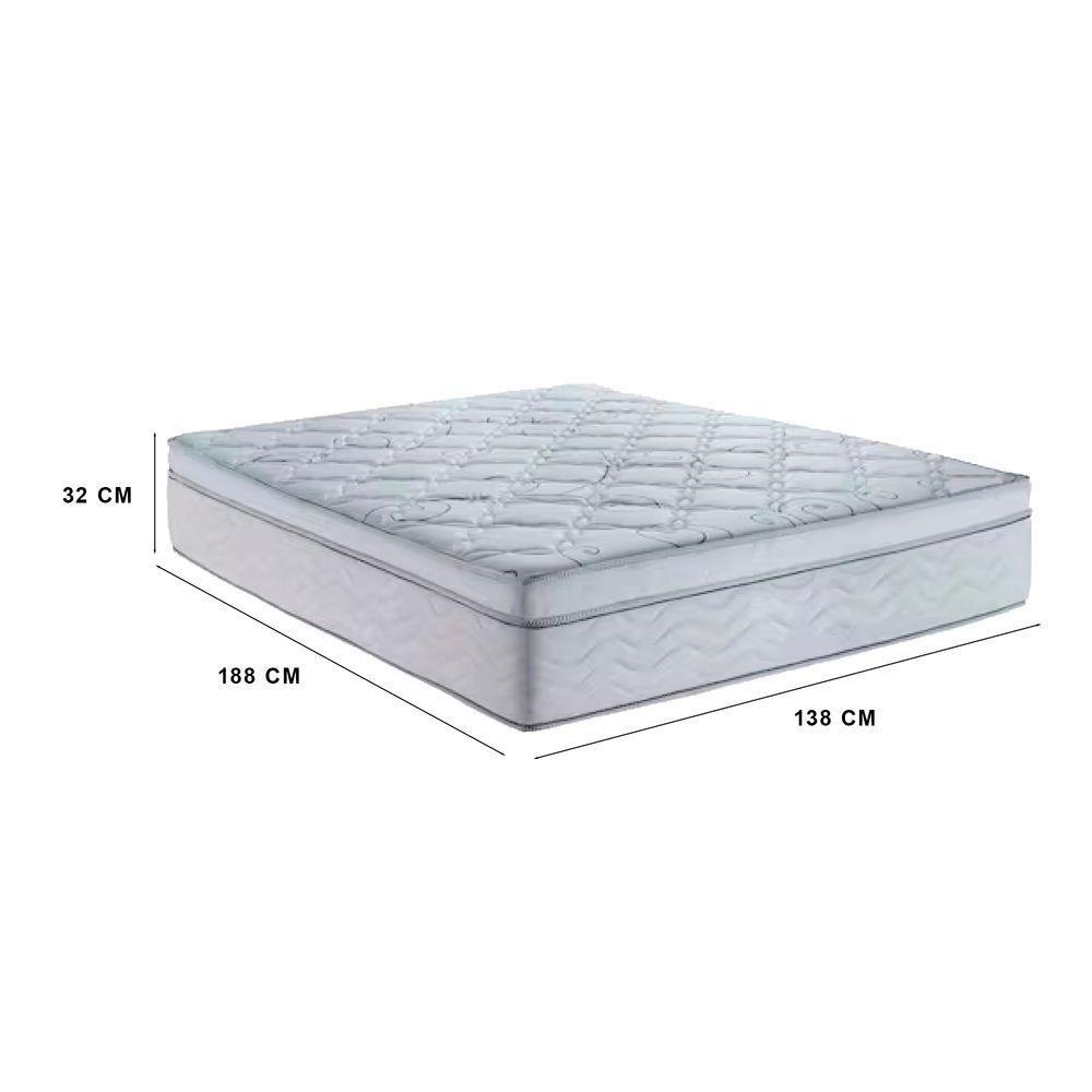 Cama Box Baú Casal Tecido Sintético Marrom Com Colchão 138 Toronto Molas Ensacadas Branco D33 - 4