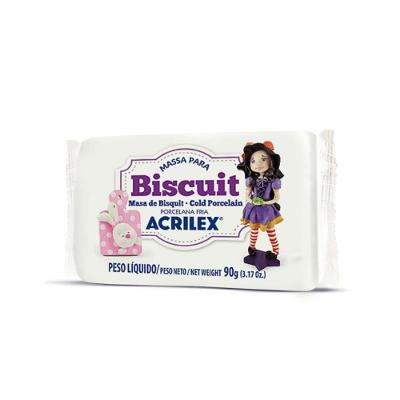 Massa Para Biscuit Porcelana Fria 90g Acrilex Branco