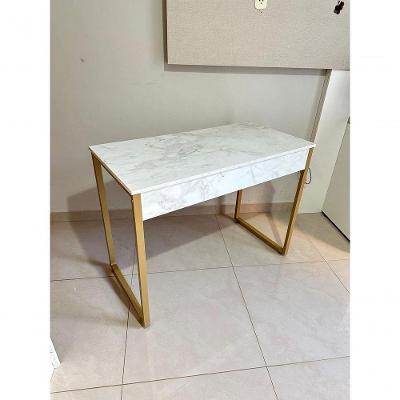 Mesa Escrivaninha Home Offiice Athena -metalon Dourado 90cm