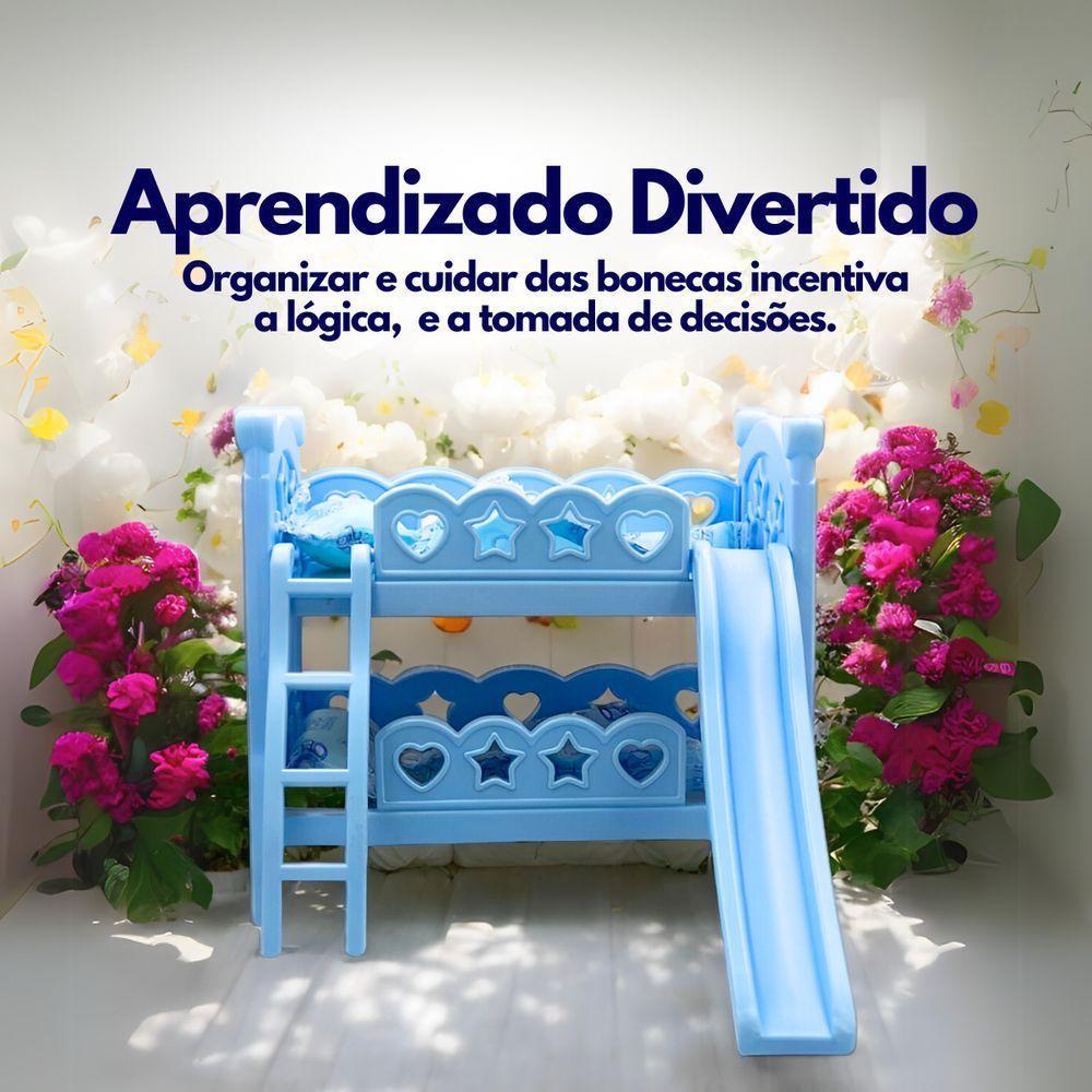 Berço De Brincadeira Com Escorregador Azul Diversão Garantida Infantil - 4