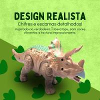 Brinquedo Dinossauro Triceratops Com Som E Luz Com Movimento 23cm - 3