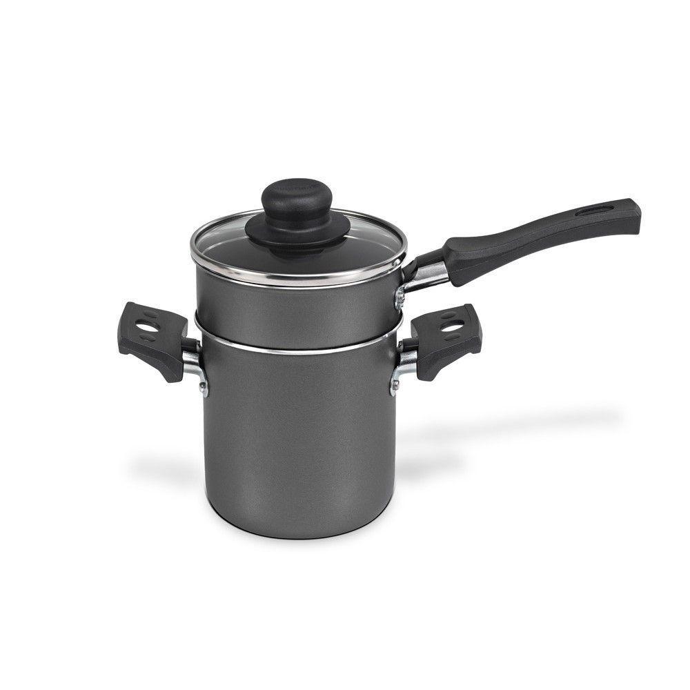 Mini Cuscuzeira Grafite 10 Cm 0,8 L Com Cabo Em Alumínio Com Revestimento Antiaderente Multiflon - 1