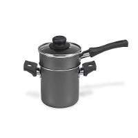 Mini Cuscuzeira Grafite 10 Cm 0,8 L Com Cabo Em Alumínio Com Revestimento Antiaderente Multiflon - 1