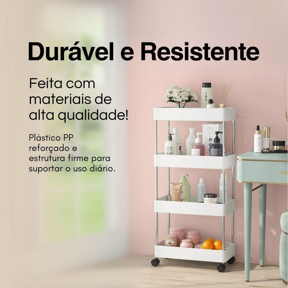 Estante Versátil 4 Andares De Prateleiras Com Rodízios - 4