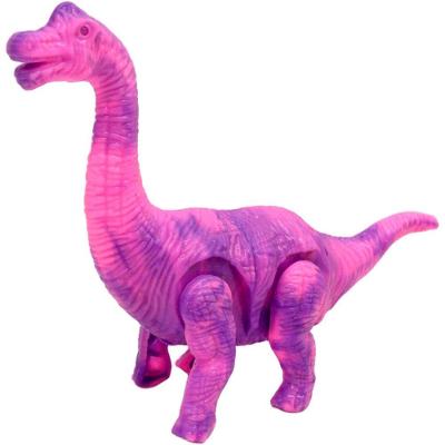 Brinquedo Dinossauro Apatossauro Luzes Led Com Som Movimento Rosa