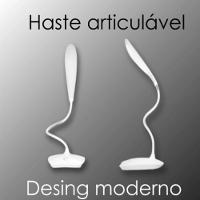 Luminaria Mesa Led Articulada Abajur Touch Flexivel Branca Leitura Estudo Trabalho Quarto Escritorio Recarregavel - 10