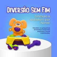 Brinquedo Bate Dog Com 2 Bolinhas E Martelo Para Aprimorar A Coordenação Motora