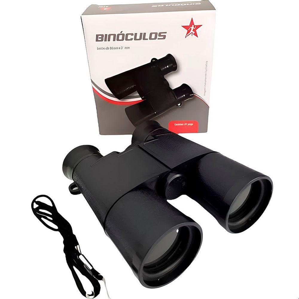 Brinquedo Binóculo Ajustável Preto Com Cordão Visão De 6x35 - 1