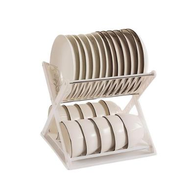 Escorredor De Louça Compacto Duplo Com Porta Pratos E Talheres Preto