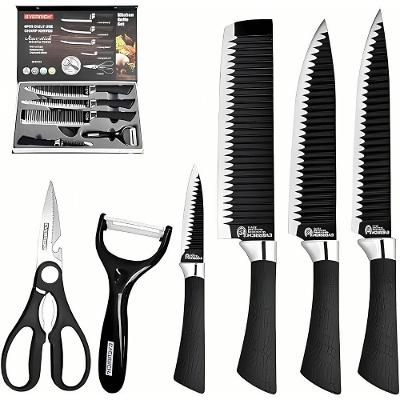Kit Jogo De Facas Inox Antiaderente - B-max