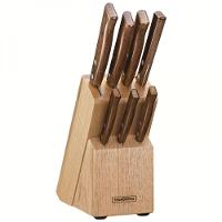 Kit 8 Facas Tradicional Inox/Madeira com Suporte de Madeira - 2