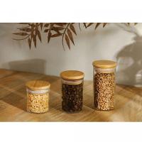 Kit 6 Mini Porta Mantimento Vidro Borossilicato Pote Tampa Hermética Bambu 90ml - Wolff - 3