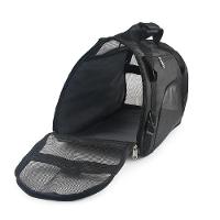 Mochila Pet Bolsa Transporte Cachorro Gato Canguru Caes Dobravel Mala Viagem Aviao Carro Preta - 3
