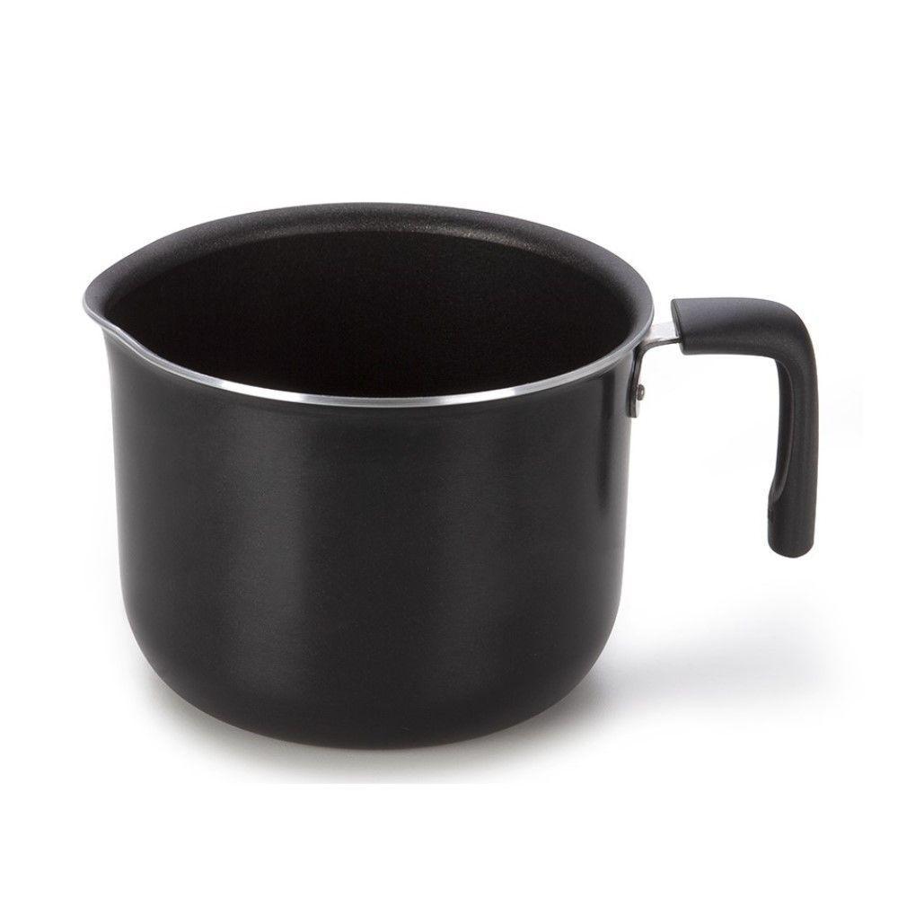 Leiteira Induct+ Preta 16 Cm 2,4 L Em Alumínio Com Revestimento Interno Antiaderente Multiflon - 1