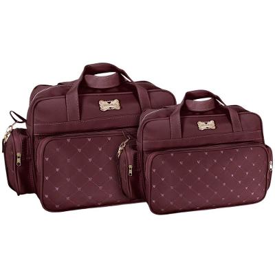 Kit Bolsas Maternidade Baby Classic Lux Vinho