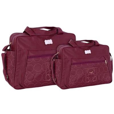 Kit Bolsas Maternidade Baby Soft Class Vinho
