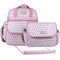 Kit Mochila E Bolsas Maternidade Prima Baby Rosa - 1