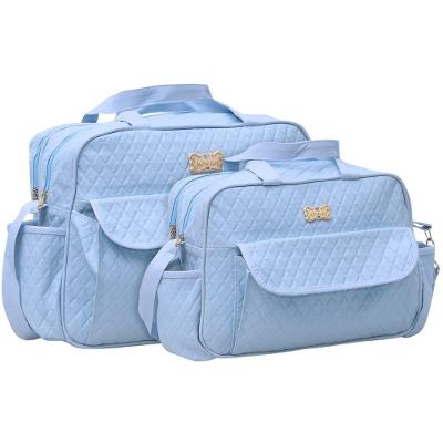 Kit Bolsas Maternidade Baby Matelassê Quality Azul Claro
