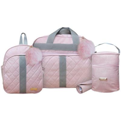 Kit Bolsas Maternidade Baby Premium Elegance Rosa