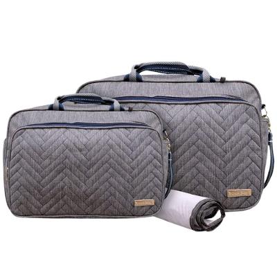 Kit Bolsas Maternidade Bebê Classic Premium Cinza E Marinho