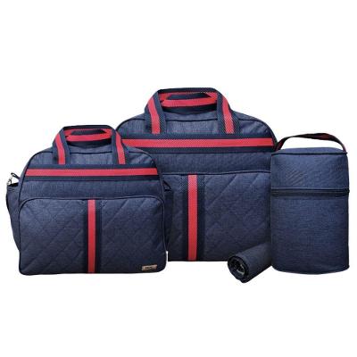 Kit Bolsas Maternidade Baby Soft Premium Jeans E Vermelho