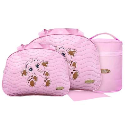 Kit Bolsas Maternidade Elefante Baby Completo Rosa