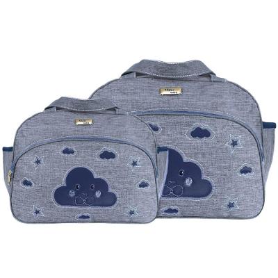 Kit Bolsas Maternidade Baby Essence Cinza E Marinho
