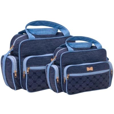 Kit Bolsas Maternidade Classic Baby Gold Azul Marinho