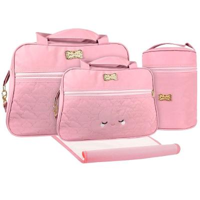 Kit Bolsas Maternidade Nuvem Class Baby Rosa