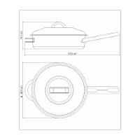 Frigideira Tramontina Em Aço Inox Com Fundo Triplo Tampa Cabo E Alça 28 Cm 4,8 L