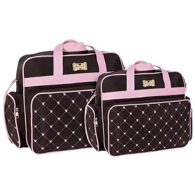 Kit Bolsas Maternidade Baby Classic Lux Marrom E Rosa